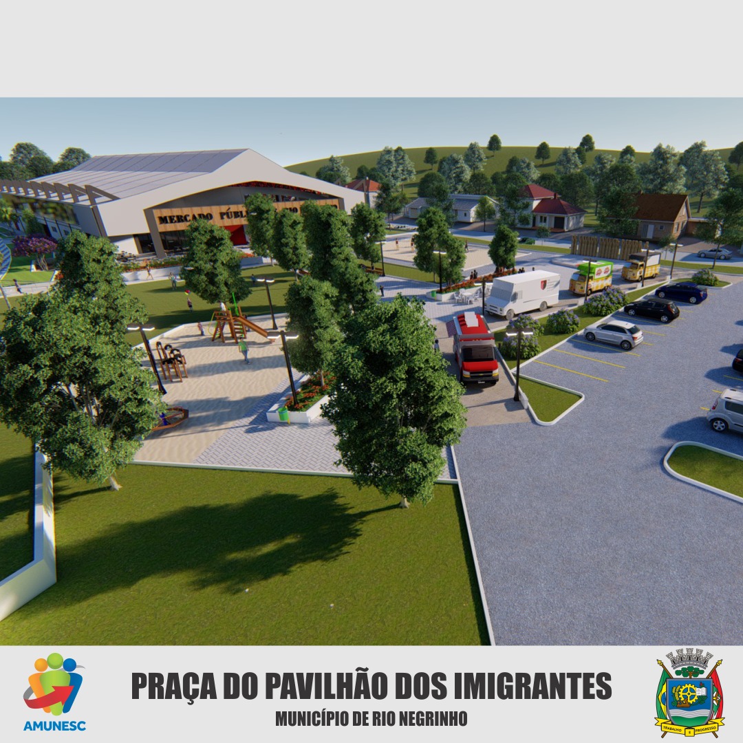 Read more about the article Presente para Rio Negrinho: praça no entorno do Pavilhão dos Imigrantes será revitalizada