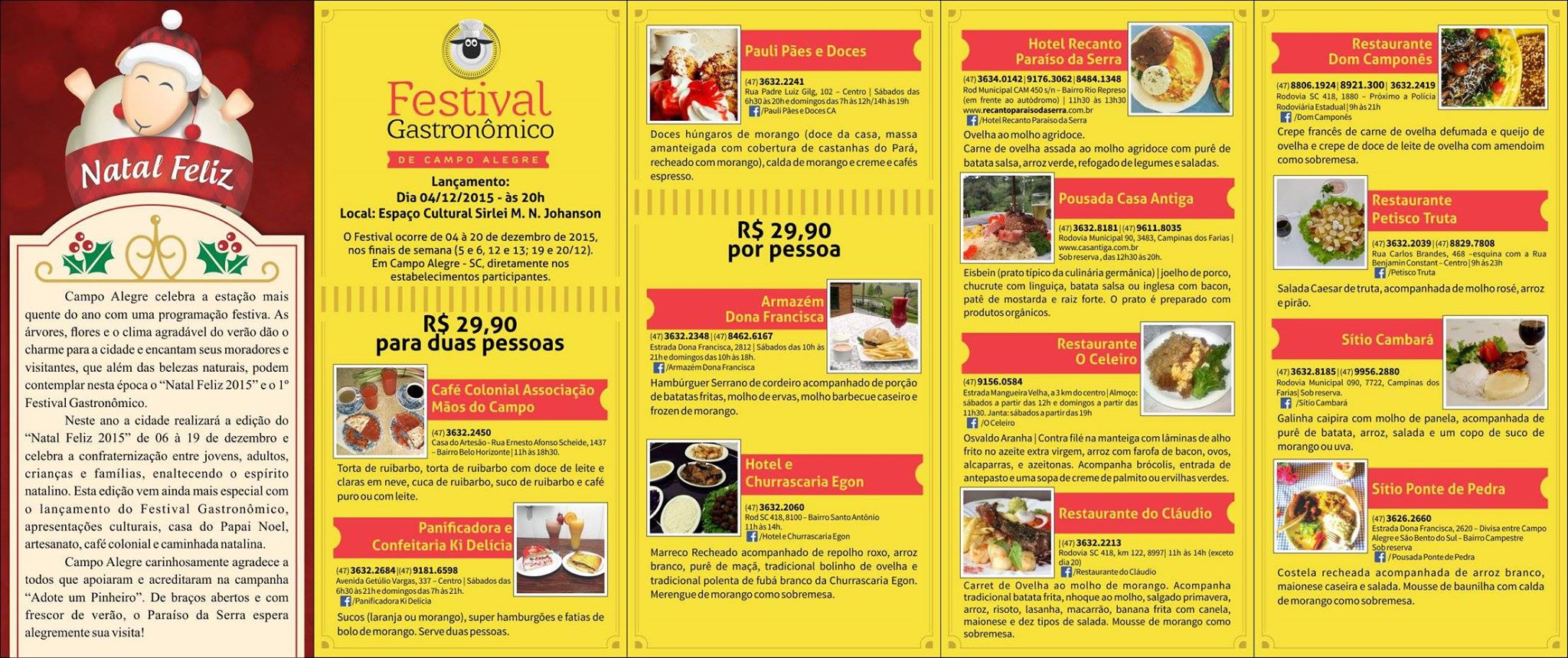 You are currently viewing 1º Festival Gastronômico de Campo Alegre: evento ocorre de 4 de dezembro a 20 de dezembro, em 13 estabelecimentos da cidade