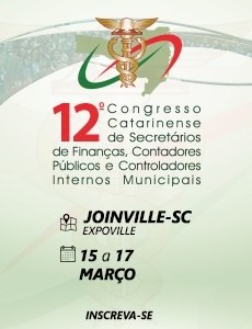 Read more about the article 12º Congresso Catarinense de Secretários de Finanças, Contadores Públicos e Controladores Internos Municipais