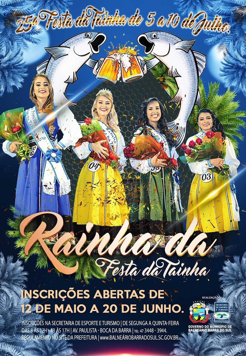 Read more about the article Rainha da 25ª Festa da Tainha – INSCRIÇÕES ABERTAS