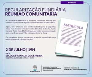 Read more about the article Regularização fundiária continua na Reta