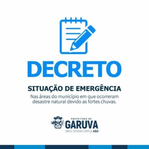 Read more about the article Prefeitura de Garuva decreta situação de emergência após estragos da chuva