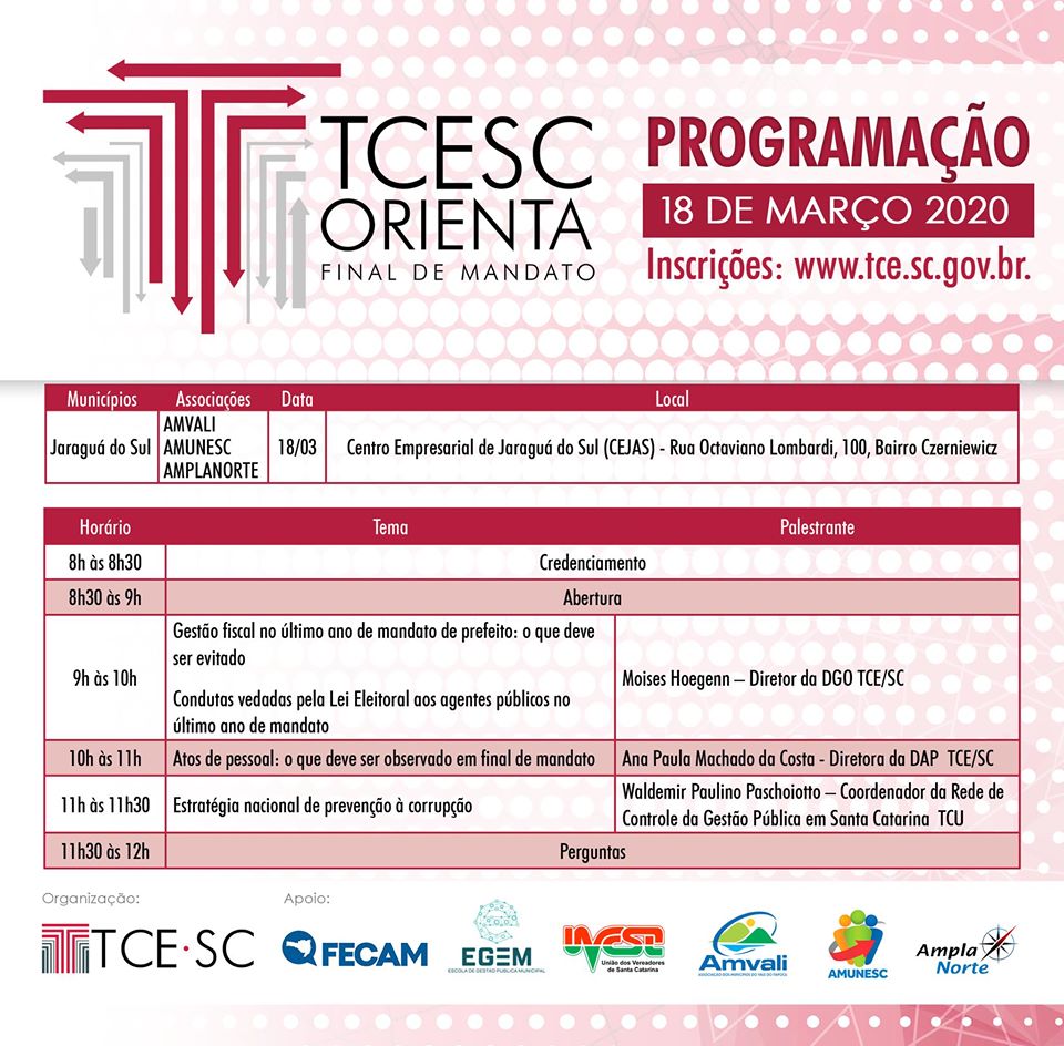 Read more about the article Final de mandato: Amunesc é parceira em evento do TCE/SC