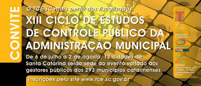 Read more about the article XII CICLO DE ESTUDOS DE CONTROLE PÚBLICO DA ADMINISTRAÇÃO