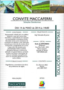 Read more about the article CONVITE – APRESENTAÇAO MACCAFERRI