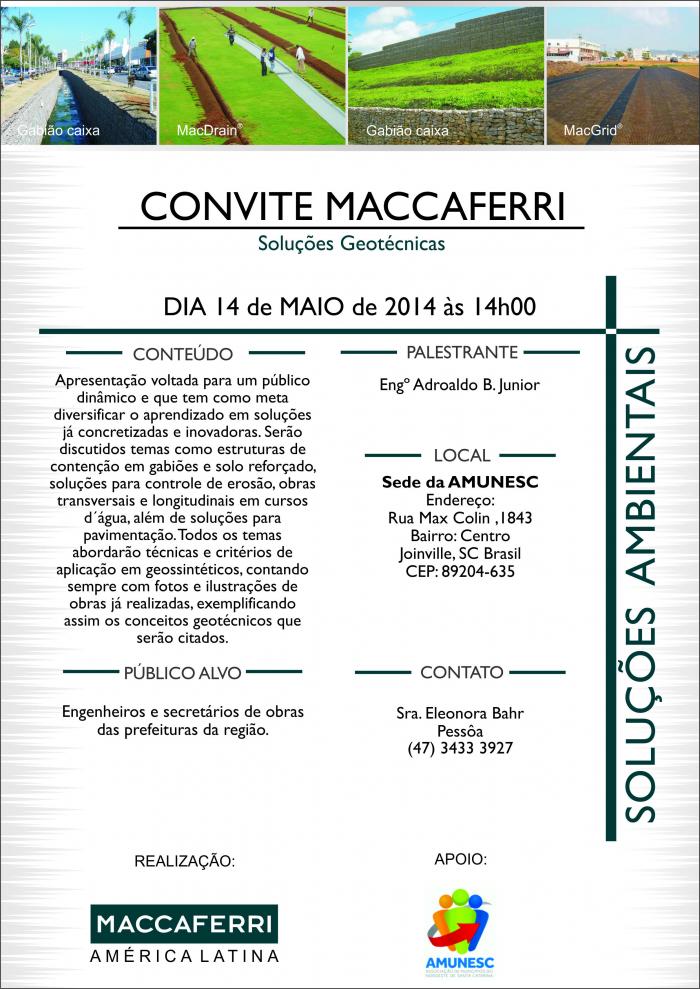 You are currently viewing CONVITE – APRESENTAÇAO MACCAFERRI