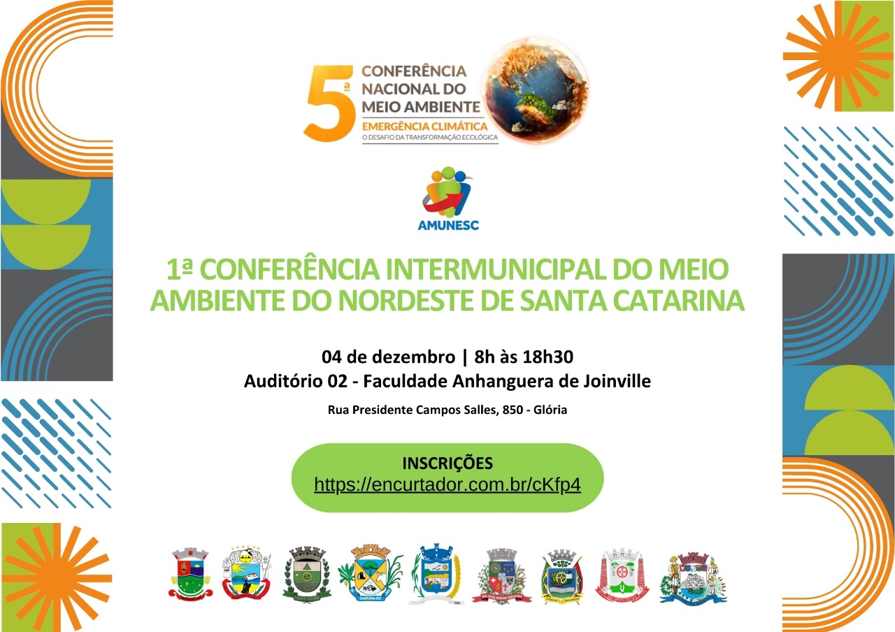 Read more about the article 1ª CONFERÊNCIA INTERMUNICPAL DO MEIO AMBIENTE DO NORDESTE DE SANTA CATARINA