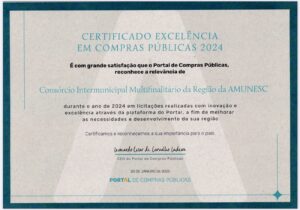 Read more about the article CIM-Amunesc conquista o primeiro Certificado de Excelência em Compras Públicas